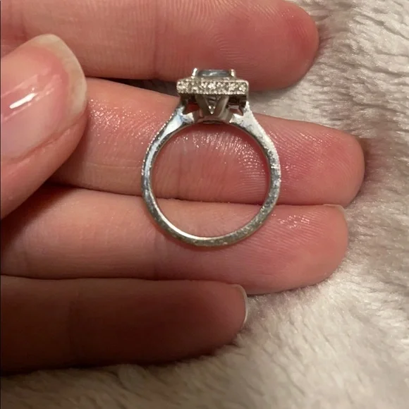 HOLD - Aquamarine and Pave Diamond Ring - Picture 6 of 10